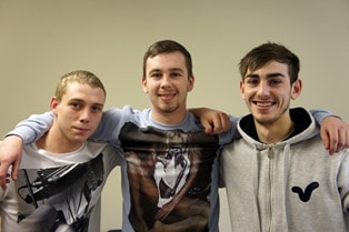 Amber picking and sorting candidates (L-R) Adam Williams (21), Paul Smith (21), Robert Edmunds (19)